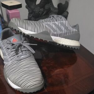 Adidas Men's Striped Gray Athletic Shoes